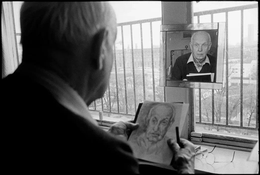 Autoportrét Henriho Cartier-Bressona, Paríž 1992, foto Martine Franck
