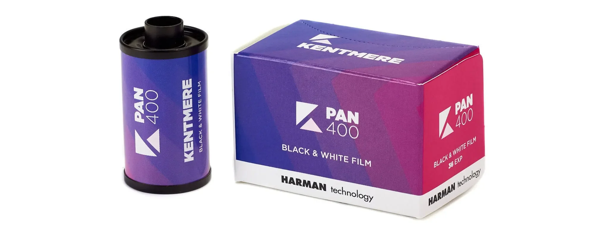 Balenie čiernobieleho kinofilmu Kentmere Pan 400