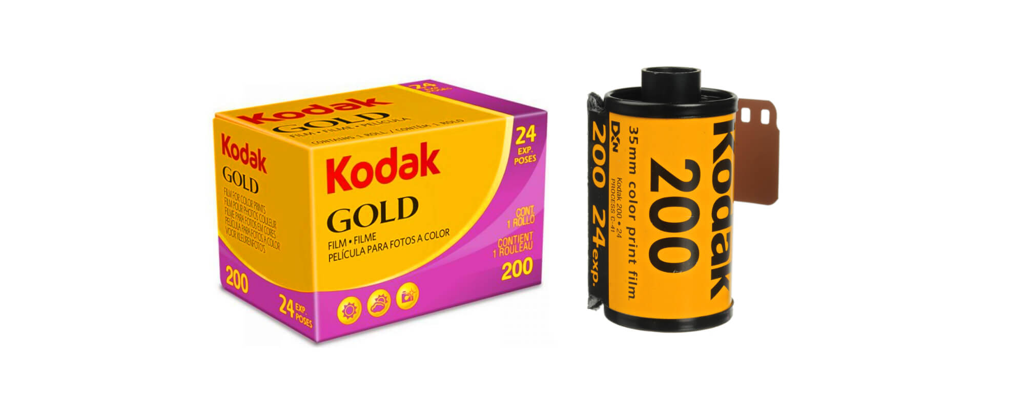 Balenie kinofilmu Kodak Gold 200